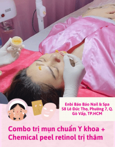 Combo dịch vụ trị mụn và chemical peel retinol trị thâm Enbi spa Gò Vấp