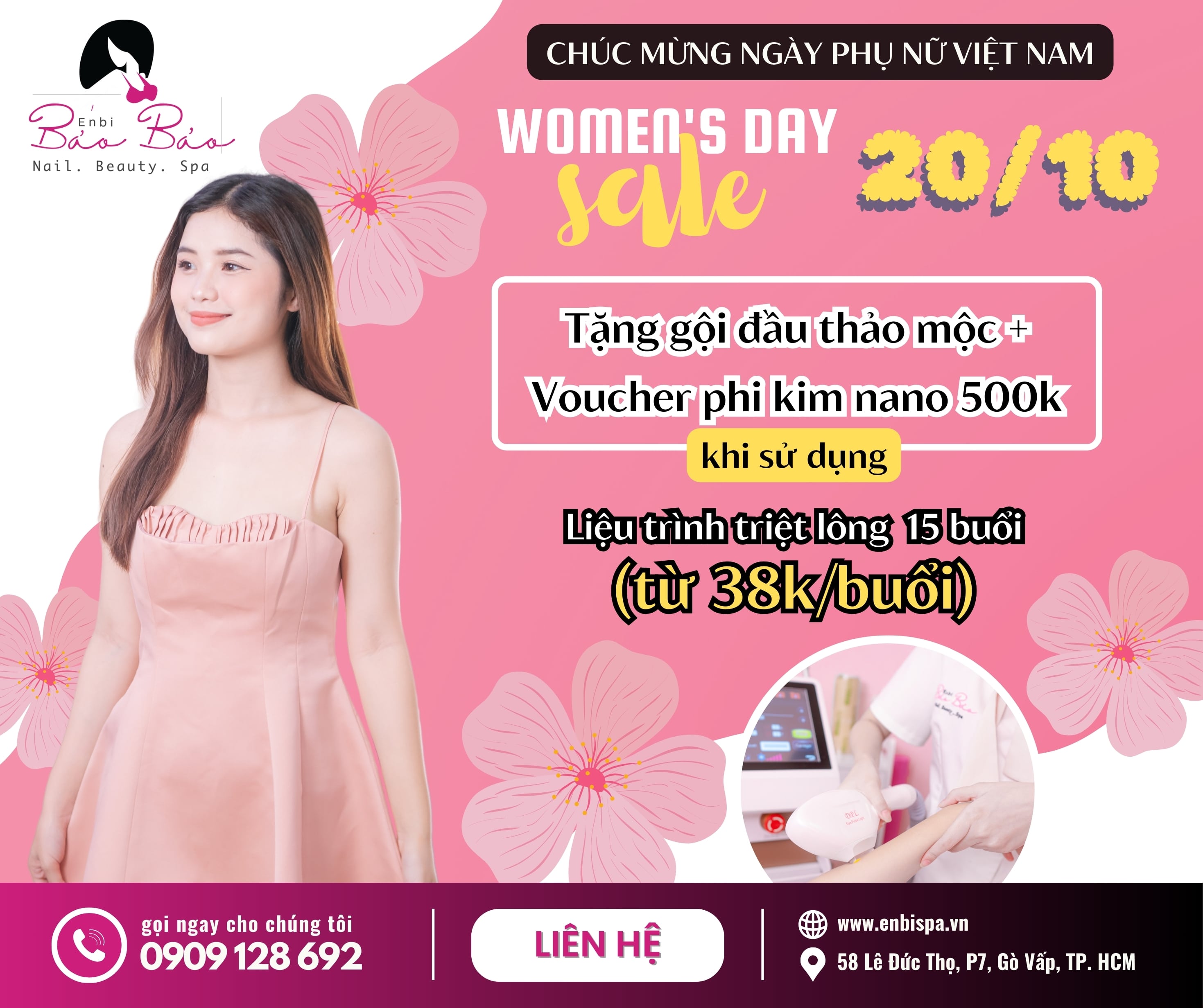 khuyến mãi 20.10 tặng gội đầu thảo mộc và voucher 500k phi kim nano tế bào gốc