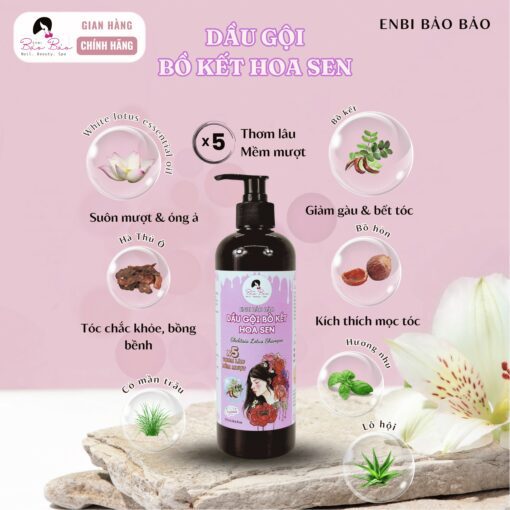 Dầu gội bồ kết hoa sen 550ml