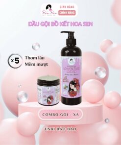 Combo dầu gội bồ kết hoa sen 550ml và ủ xả tóc bồ kết 500g